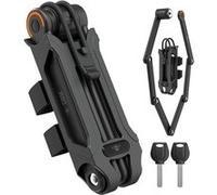 Casr Antivol Fold – Cadenas pliable haute sécurité en acier renforcé, anti-cisaille, compact Noir