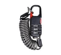 Antivol pour casque de moto - 6x2x1 cm en de zinc, combo à 3 chiffres, câble rétractable | idéal pour la sécurité des bagages et des scooters électriques