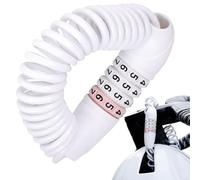 Antivol pour poussette - Cadenas rétractables à 4 chiffres - Petit câble pour serrure de casque de moto - Pour sac à dos, bagages, vélo, scooter, poussette, déplacement et trajets