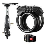 Antivol pour scooter, combinaison de cadenas de vélo de 1,2 m, chaîne sécurisée enroulée à 5 chiffres, polyvalente, multifonction, réinitialisable, alarme intégrée pour poussette pour motos et VTT