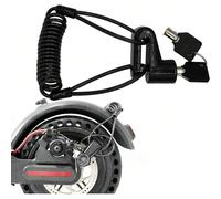 Antivol pour trottinette électrique (noir), cadenas accessoire, antivol à disque + câble antivol à ressort de 1,2 m + 2 clés et sac de rangement, pour M365/moto/vélo/trottinette électrique Cylindre et