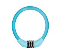 Antivol pour vélo - Antivol à câble en acier avec activation One-Touch - Design compact et portable - Pour vélos, vélos électriques et scooters - 140 x 90 x 24 mm - 127 g - Bleu - Verrouillage par mot