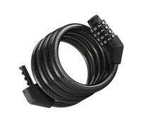 Antivol pour vélo, câble de 1,2 m, câble de sécurité M6, protection antivol, tête en alliage de zinc, design portable pour VTT et vélo de route (type transparent)