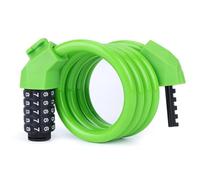 Antivol robuste pour vélo avec caractéristiques résistantes aux intempéries et 100 000 combinaisons de codes possibles (1,2 m, vert)