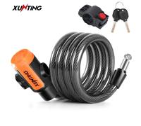 Antivol spiral 104 cm Ø 12 mm-2 clés avec support vélo-Etanche