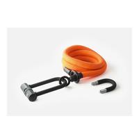 Antivol Tex-Lock Eyelet L U/X-lock 160 cm certifié Sold Secure et ART2 ( Orange )