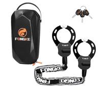 Antivol Trotinette Electrique, Cadenas Velo Electrique avec Sac de Rangement étanche, Menotte Antivols Velo, Cadenas Clé, Chaînes Antivol pour Remorque/Bicyclette/Scooter/Motos