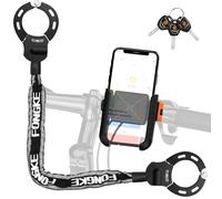 Antivol Trotinette Electrique, Cadenas Velo Electrique avec Support Telephone Voiture, Menotte Antivols Velo, Cadenas Clé, Chaînes Antivol pour Scooter/Trottinette/Bicyclette/Motos