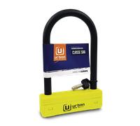 URBAN UR120220 Antivol U Moto Haute Sécurité Homologué SRA, Fourchette ø18mm Acier Trempé, Double Verrouillage, Plus Visible, Cadenas en U 120x220mm Plus Compact pour Pneu Moto, Scooter, Velo