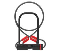 Antivol U vélo combinaison avec câble avec support clip - Zefal K-Traz U13 A Sold Secure Niveau Silver Noir
