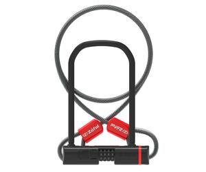 Antivol U vélo combinaison avec câble avec support clip - Zefal K-Traz U13 A Sold Secure Niveau Silver Noir
