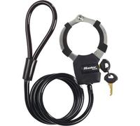 Master Lock Câble Antivol à Clef avec Menotte, 1m, Idéal pour vélos, trottinettes, poussettes et matériels sportifs
