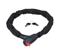 Relaxdays Antivol vélo, Cadenas, Chaine Anti-vol, 100 cm Long, Moto, 2 clés, Noir, 3,5 x 11,5 x 47 cm