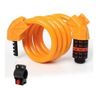 Antivol Velo, Antivols de Vélo pour Enfants, Cadenas Velo Antivol 120cm x 12mm Antivol Trotinette Electrique, Câble Antivol pour E-Bike Scooter Motos Portail Vélo électrique et Poussette (Orange)