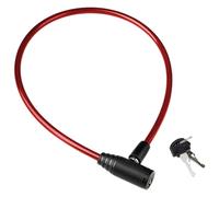 Antivol velo avec cable acier renforce 60 cm verrouillage des touches pour une protection avancee durable facile a utiliser et tres efficace contre le vol (Rouge)