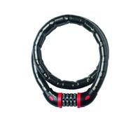 ANTIVOL VELO CABLE ARTICULE A COMBINAISON MASTERLOCK DIAM 18mm L 1 m NOIR -