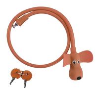 Antivol Velo, Cadenas Vélo Enfant, Cadenas Antivol Clé pour Vélo, Antivol Créatif Avec 2 Clés, 70 cm de Long, Cadenas Velo Antivol Rose, pour Vélo, Porte, Skateboard, Casque et Plus Encore, Marron