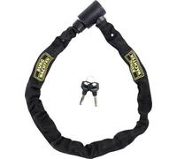 Antivol vélo chaîne - BURG WACHTER - 580 90 BLACK - Acier 6 mm - Textile haute résistance - 2 clés