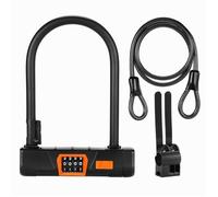 Antivol Vélo en U à Code, Cadenas Antivol en Acier Allié Massif pour Vélo Trottinette Moto Portail - 120CM Flex Acier Câble Inclus