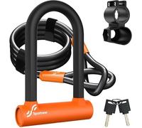 Antivol vélo en U avec câble - VETOBIOL - 17 mm robuste - Câble acier 1,2 m - Résistant aux coupures