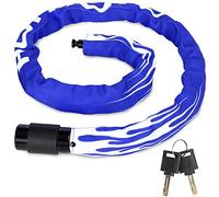Antivol Velo, Niveau de Sécurité élevé 100CM Cadenas de Bicyclette avec clé, Antivol Moto Cadenas Velo Antivol Chaînes antivol pour Velo Electrique, Porte, Trotinette Electrique etc.