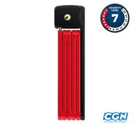 Antivol velo pliable a cle l 85cm abus bordo lite 6055k/85 rouge + support
