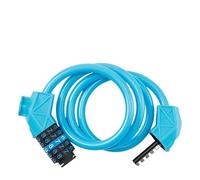 Antivol Velo Serrure à fil antivol for vélo, Code à 5 chiffres, câble étendu épais, verrouillage à chaîne avec mot de passe for vélo électrique VTT Cadenas Velo(Blue)