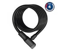ANTIVOL VELO SPIRAL A CLE D12 X 1.80M ABUS BOOSTER 6512K NOIR AVEC SUPPORT