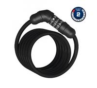 ANTIVOL VELO SPIRAL A CODE D 8 X 1.50M ABUS STAR 4508C NOIR SANS SUPPORT