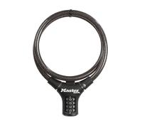 ANTIVOL VELO - TROTTINETTE CABLE A COMBINAISON MASTERLOCK DIAM 12mm L 90cm NOIR