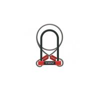 268090 - cadenas anti-vol en acier 13mm + câble, Black Red