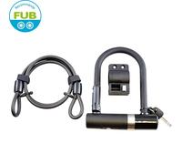 Antivol velo u 90 x 150mm axa newton mini avec cable a boucles d8 x 1.00m et sup
