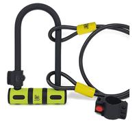 Antivol Vélo U Haute Résistance Léger + Cable Plus Sûr Fourche ø13 Acier Trempé à Double Verrouillage Support Facile à