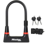 Master Lock Antivol U vélo 8279EURDPRO - À clé, Antivol certifié, Support universel L Noir