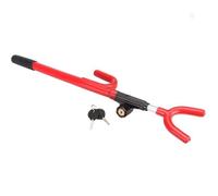 Antivol Voiture,Réglable U-bar Canne Antivol Voiture Volant,Robuste et Durable Bloque Volant Voiture-Universelle Rouge