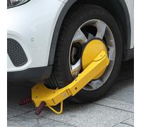 VEVOR Antivol Voiture Universel Sabot de Roue Antivol 16-38 cm Bloque-Roue en Acier Q235 Robuste Grande Ventouse de 30 cm 2 Clés Dispositif de Blocage de Roue pour Véhicules Caravanes Camions Moto SUV