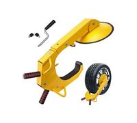 VEVOR Antivol Voiture Universel Sabot de Roue Antivol 16-38 cm Bloque-Roue en Acier Q235 Robuste Grande Ventouse de 30 cm 2 Clés Dispositif de Blocage de Roue pour Véhicules Caravanes Camions Moto SUV