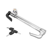 Antivol Volant Universel Serrure Double Cylindre avec 3 Clés pour Véhicule | Double cylindre de verrouillage, longueur ajustable 35-85 cm, revêtement ABS, outil d'urgence brise-vitre intégré