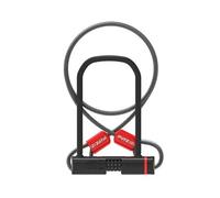Zéfal Antivol en U K-traz U13 – Code – 230×115×13 mm – Câble 10×1200 mm – Noir/Rouge