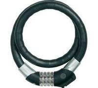 ABUS Antivol à câble Steel-O-Flex Raydo Pro 1460/85 TexKF - kit antivol vélo avec Support TexKF pour Le Cadre du vélo - 20 mm Niveau de sécurité 6 - Noir