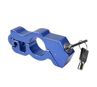 Antivols auto Verrouillage du guidon de moto, poignée frein, verrouillage solide, imitation acier, tige traction, ATV, vélos rue Antivol Volant(Blue)