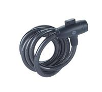 Yale Antivol de vélo Essential – câble 12 mm acier tressé, 2 clés, 2000 mm, noir