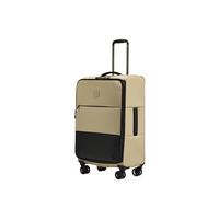 Antler - Bagage Souple à Rayures Moyennes - Valise Souple de 68,6 cm, poignée réglable, 4 Roues rotatives, légère, Extensible, Serrure TSA - Bagage en Polyester recyclé - 71 cm, Jaune Sable