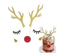 Antlers Cupcake Toppers - Antlers Cupcake Toppers | Bunny Ears Party Decor Cake Topper | Multipurpose Cakes Dessert Toppers | Festive Dessert Decorations Supplies For Wedding Christmas