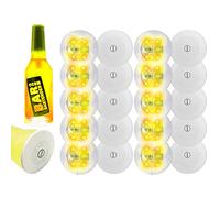 ANTM Sous-verres LED pour bar, lot de 20 sous-verres à cocktail lumineux, LED sous-verres Bar bière sous-verres Light Club (Blanc chaud)