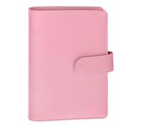 Antner Classeur A6 rechargeable à 6 anneaux pour recharge de papier A6, organiseur de planification budgétaire en cuir synthétique avec boucle magnétique, planificateur personnel à feuilles mobiles,