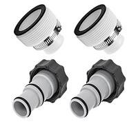 ANTOBLE Adaptateur A et Type B pour Piscine Intex, adaptateurs de Tuyau interchangeables, Collier fileté 1,5 et 1,25 Pouces Adaptateur de Tuyau pour Kits de Piscine(4 pièces)