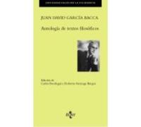 Juan David García Bacca – Antología De Textos Filosóficos – Tecnos