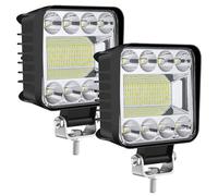 AnTom 2 Pcs Phare de Travail LED 4 Pouces 12V 24V lampe de travail 132W pour offroad Voiture camions SUV 4x4 tracteur,feu antibrouillard