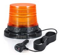 AnTom Gyrophare LED 12V 24V Jaune avec Fonction d'Alerte Vocale, Lumière d'Avertissement, Câble de 3 Mètres et Double Interrupteur pour Camion, Tracteur, SUV, Voiture de Golf, Véhicules d'Urgence